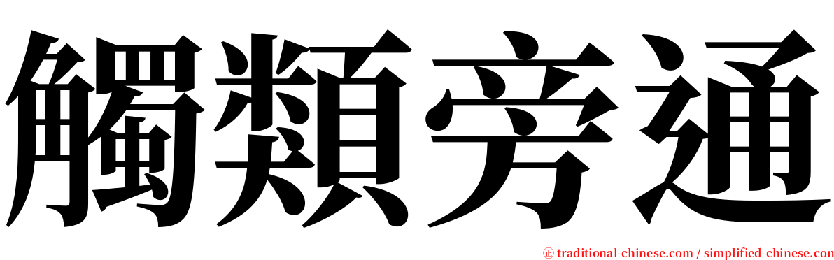 觸類旁通 serif font