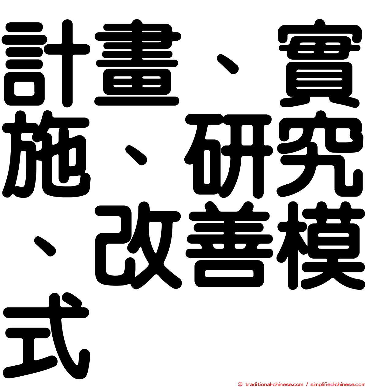 計畫、實施、研究、改善模式