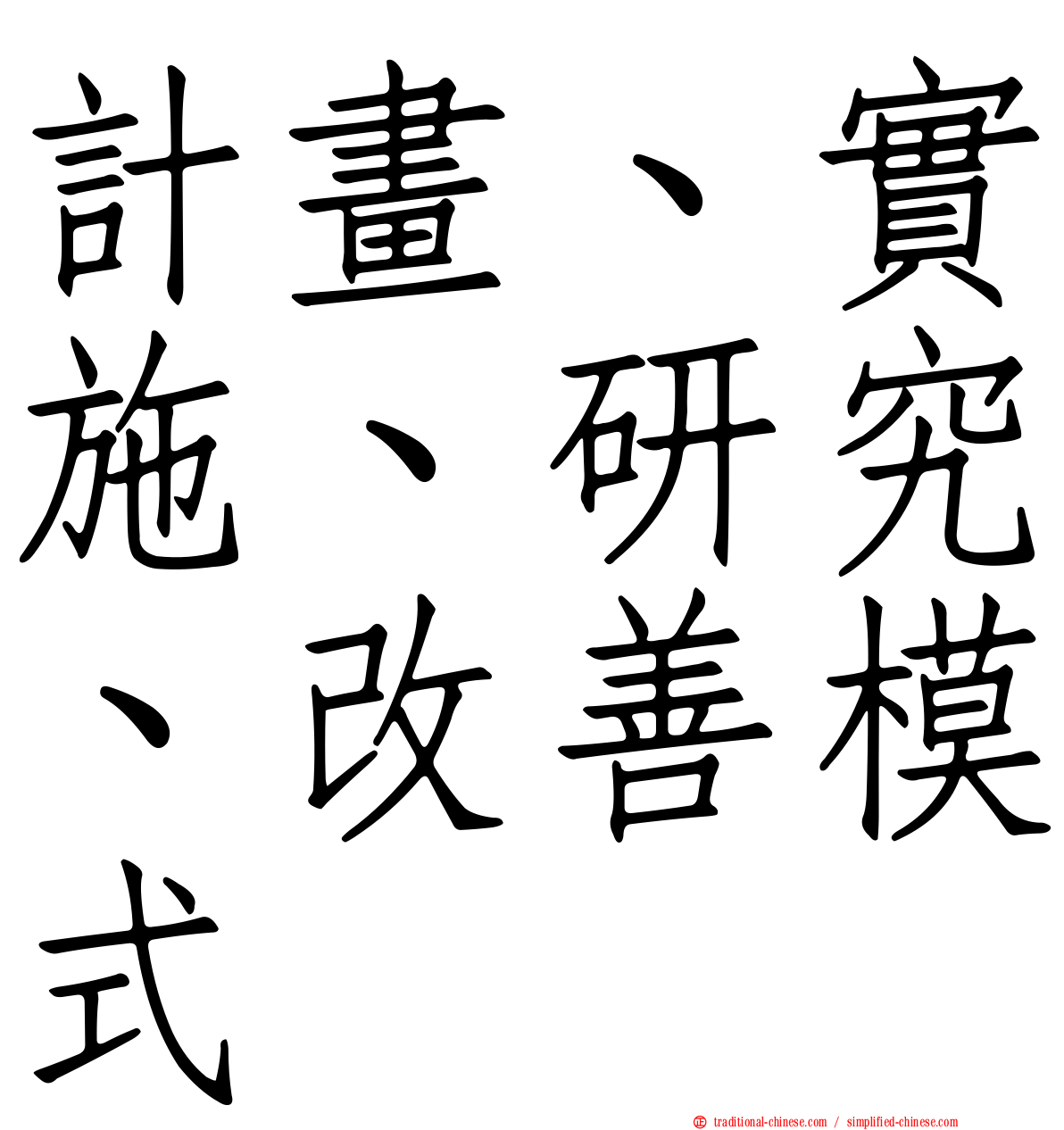 計畫、實施、研究、改善模式