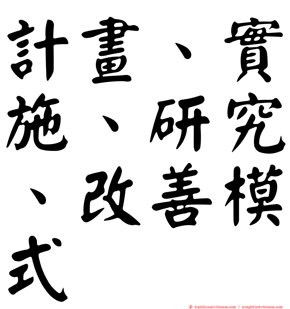 計畫、實施、研究、改善模式