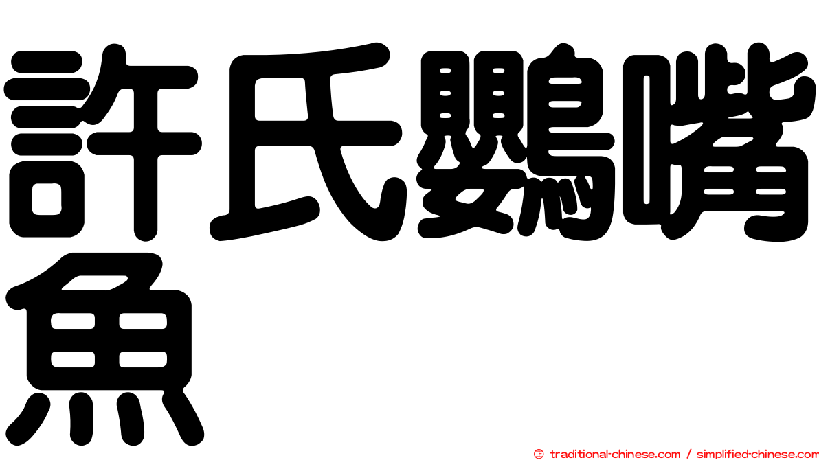 許氏鸚嘴魚