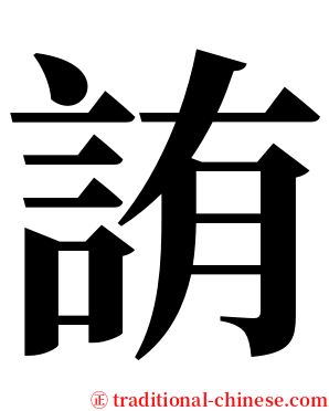 詴 serif font