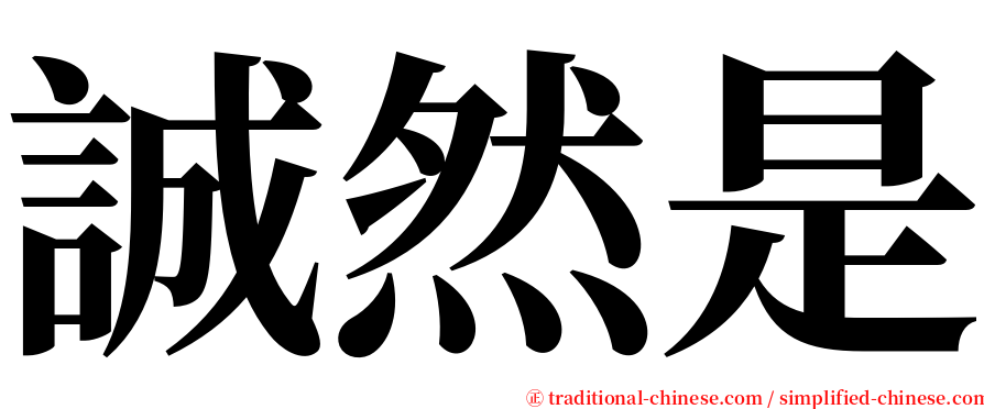 誠然是 serif font