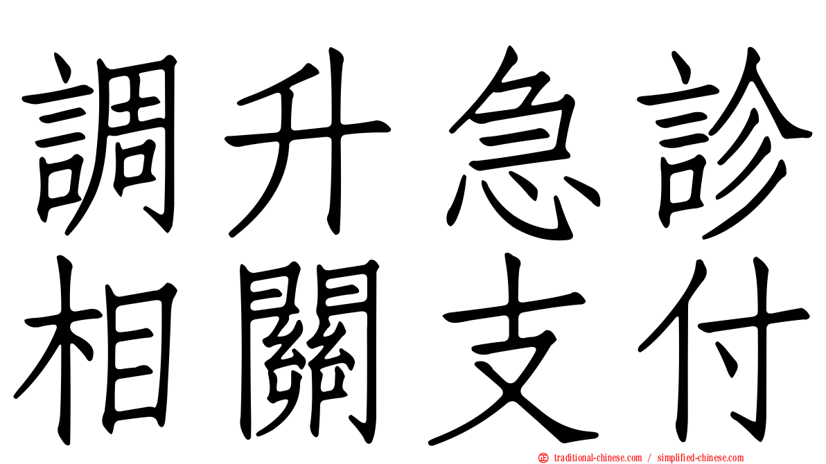 調升急診相關支付