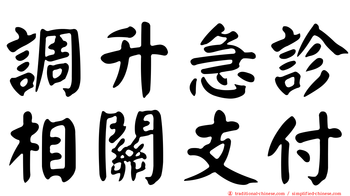調升急診相關支付