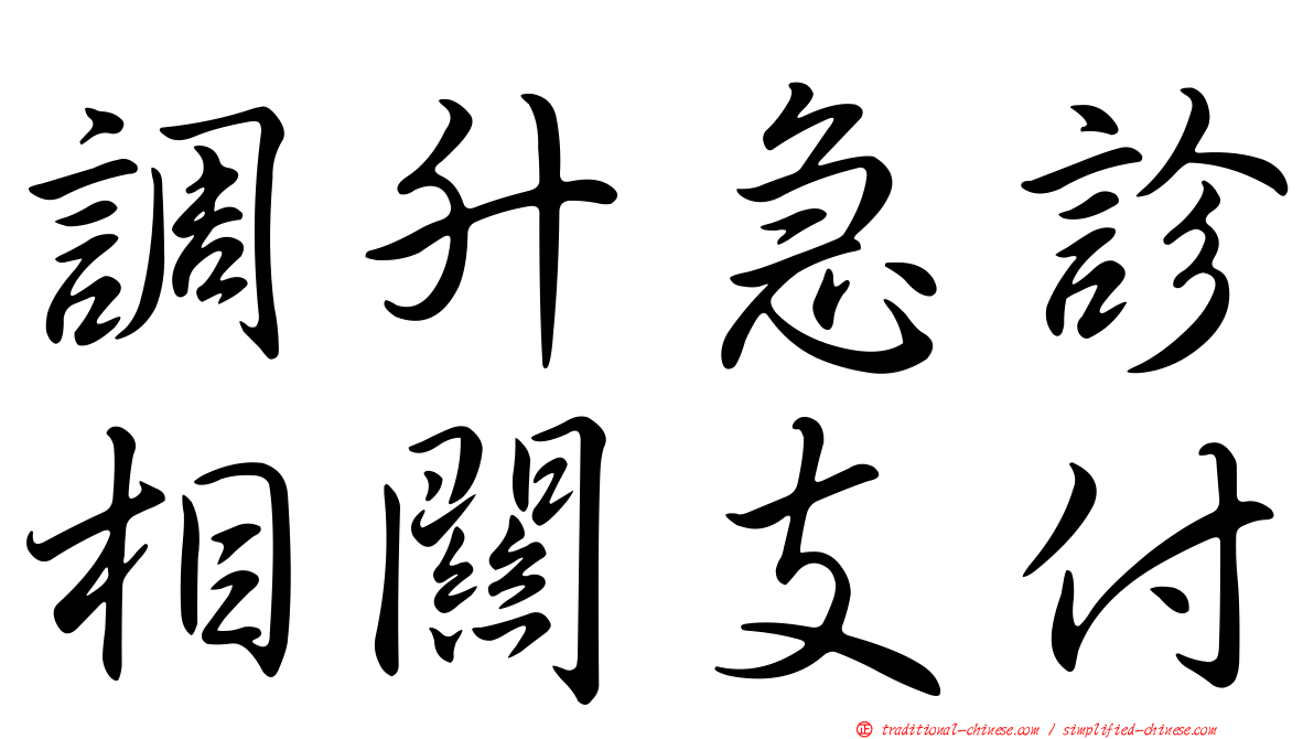 調升急診相關支付
