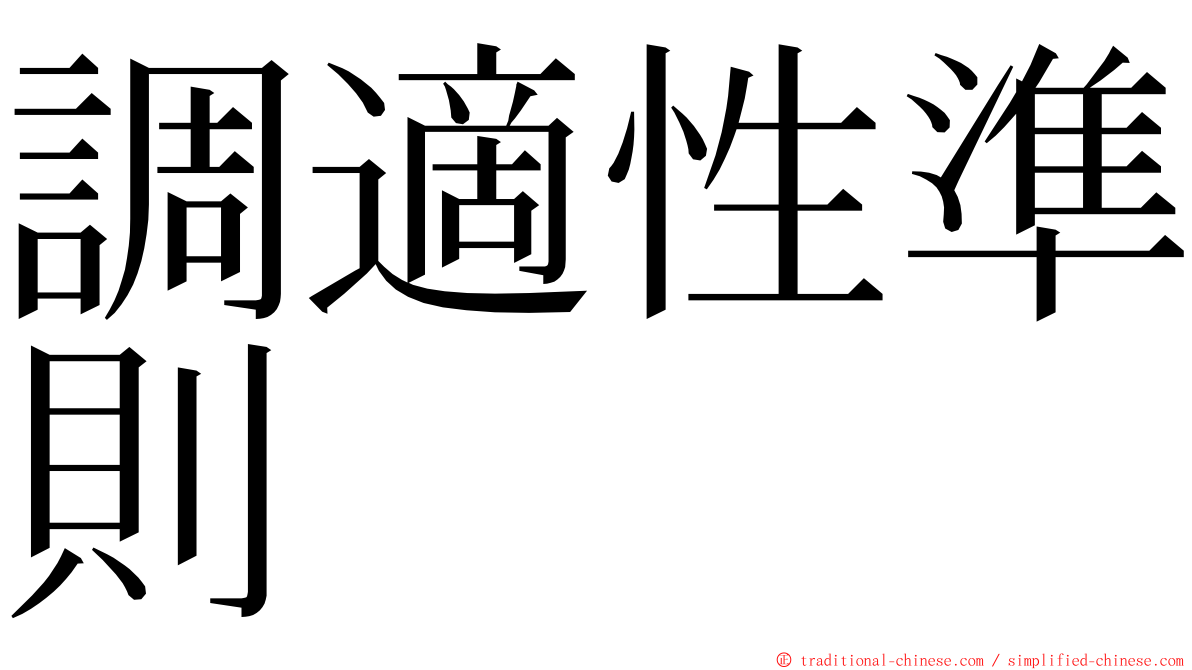 調適性準則 ming font