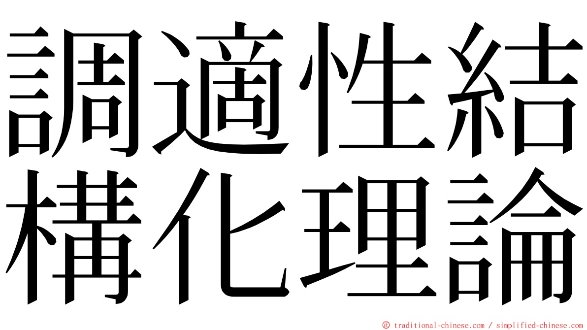 調適性結構化理論 ming font