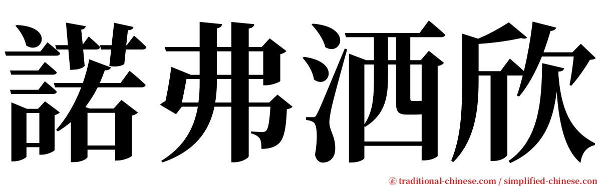 諾弗洒欣 serif font