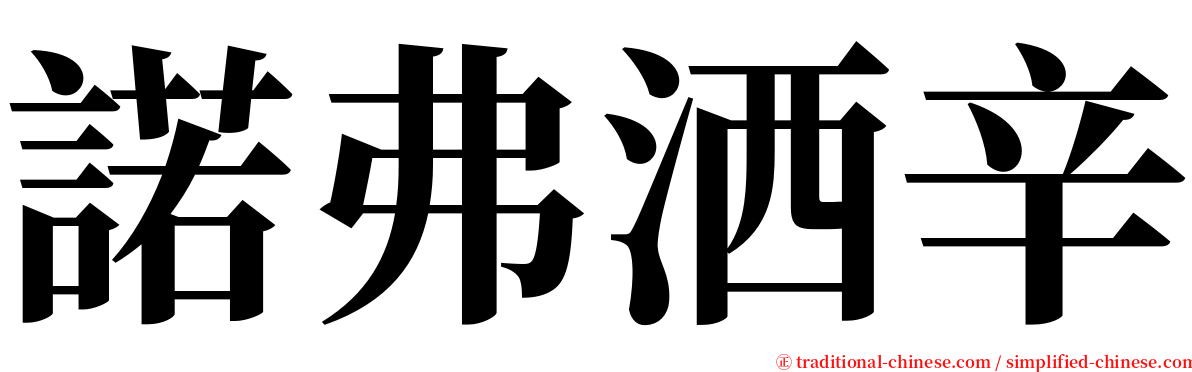 諾弗洒辛 serif font