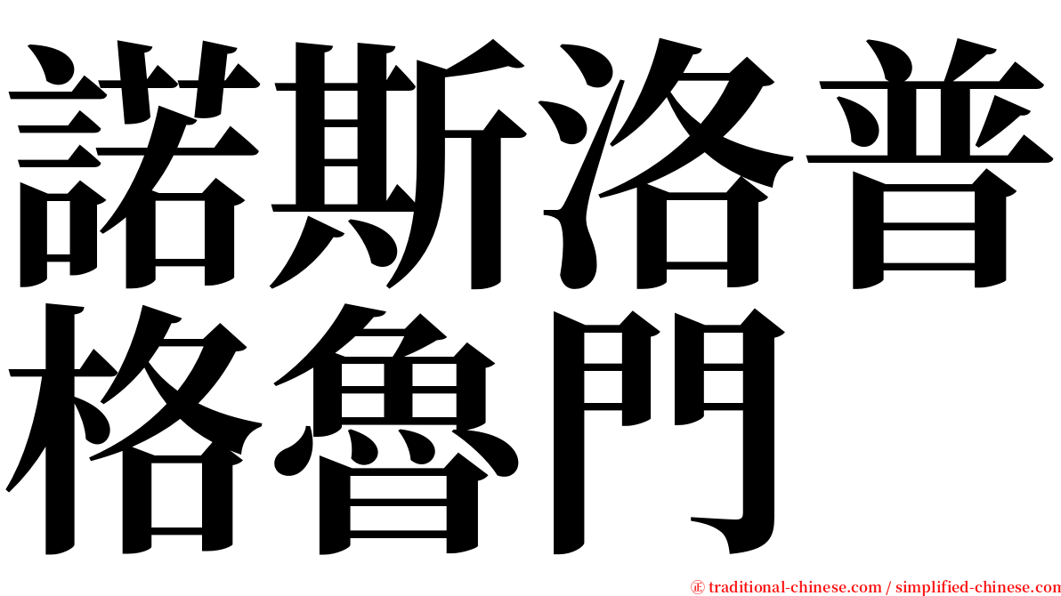 諾斯洛普格魯門 serif font