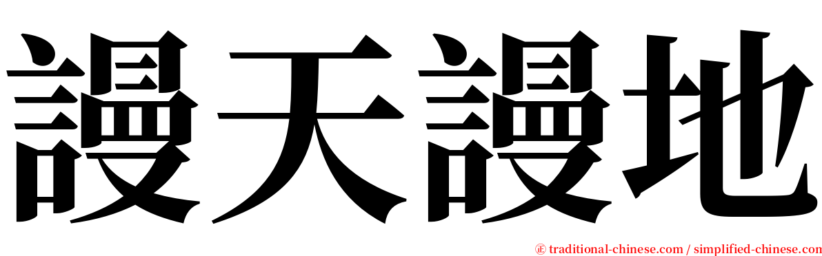 謾天謾地 serif font