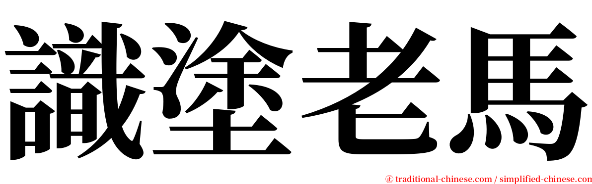 識塗老馬 serif font