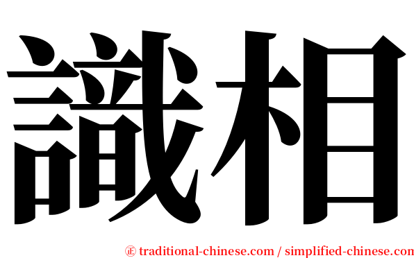 識相 serif font