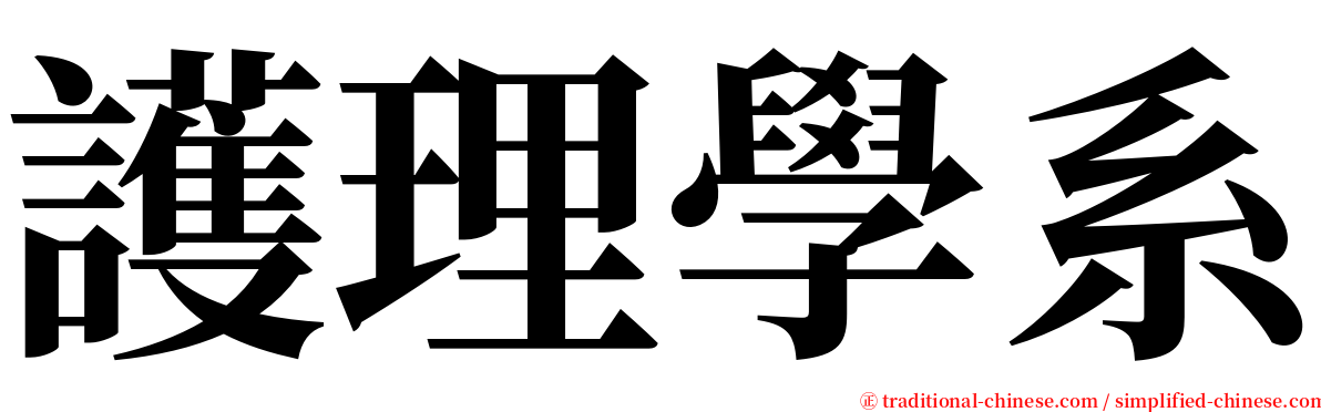 護理學系 serif font