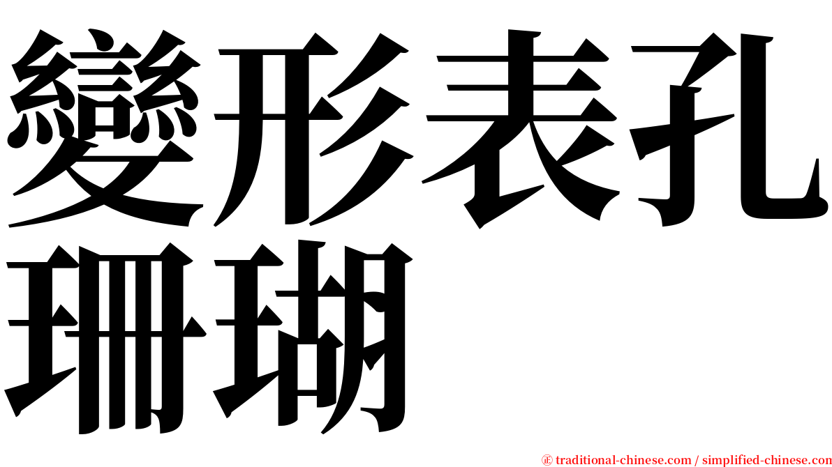 變形表孔珊瑚 serif font