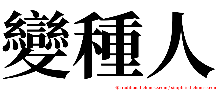 變種人 serif font