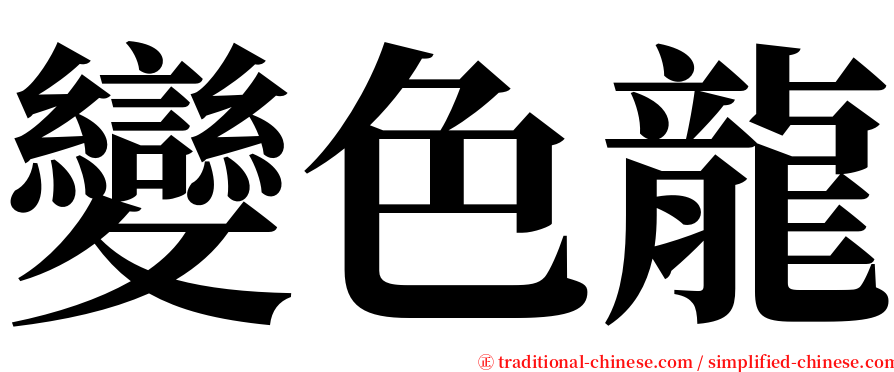 變色龍 serif font