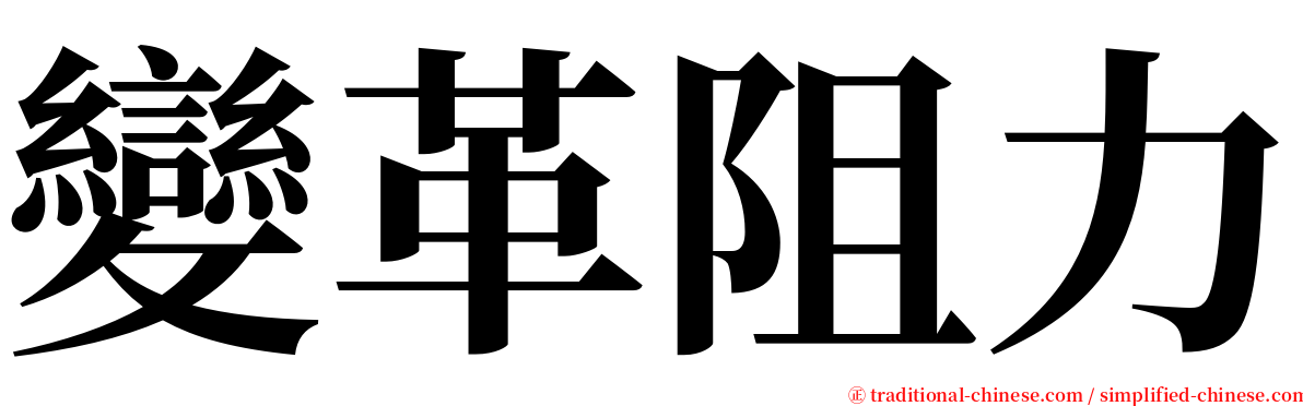 變革阻力 serif font