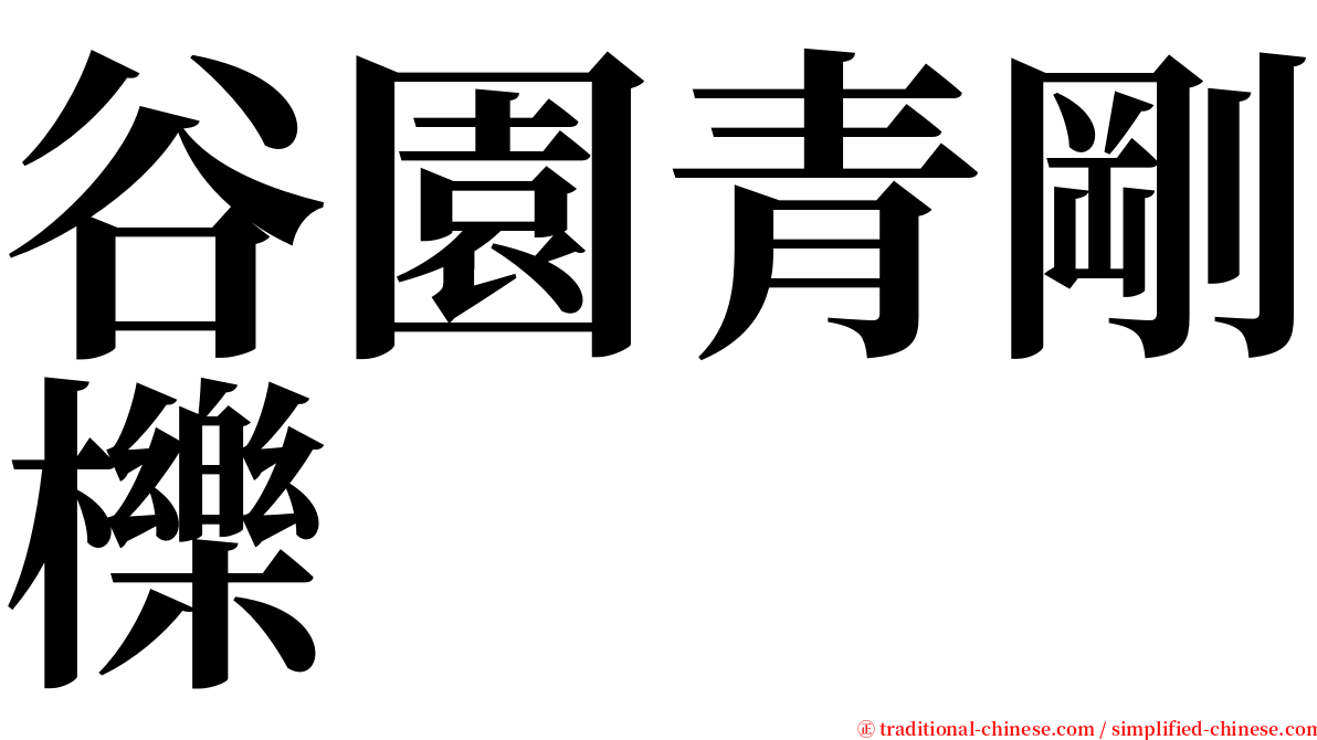 谷園青剛櫟 serif font