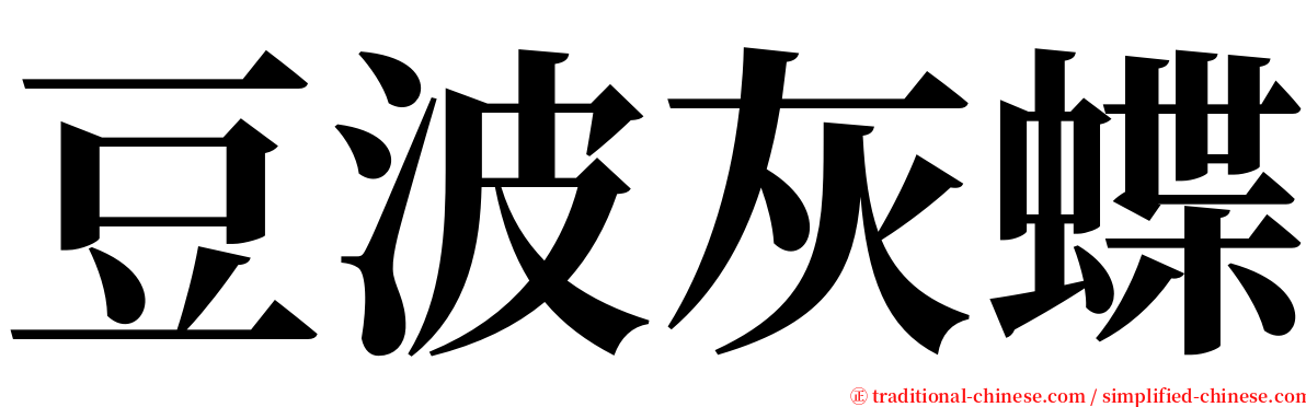 豆波灰蝶 serif font