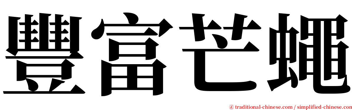 豐富芒蠅 serif font