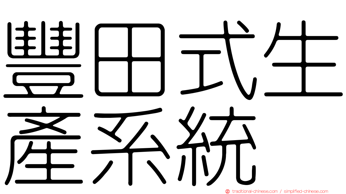 豐田式生產系統