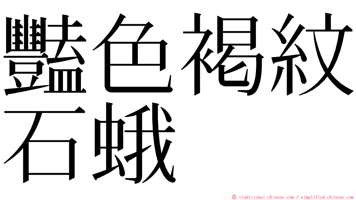 豔色褐紋石蛾 ming font