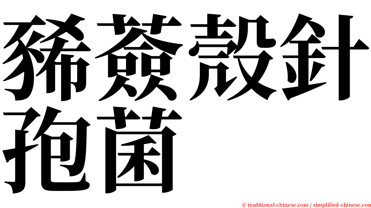 豨薟殼針孢菌 serif font