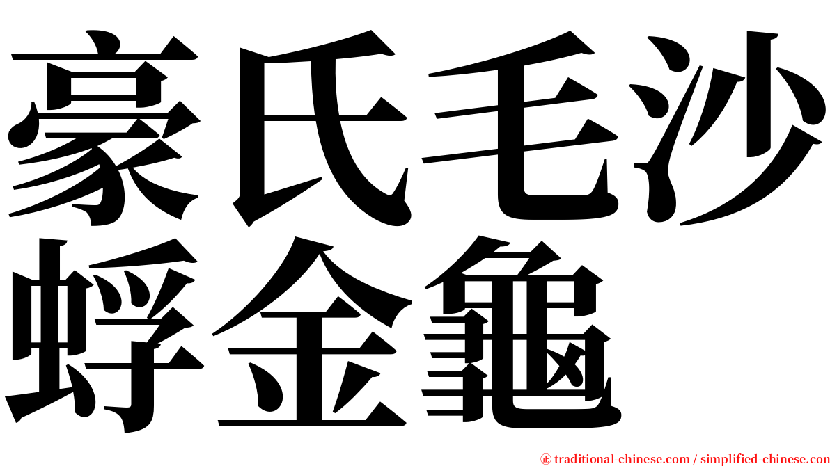 豪氏毛沙蜉金龜 serif font