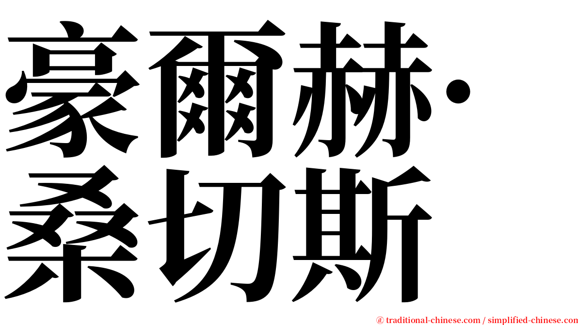 豪爾赫·桑切斯 serif font