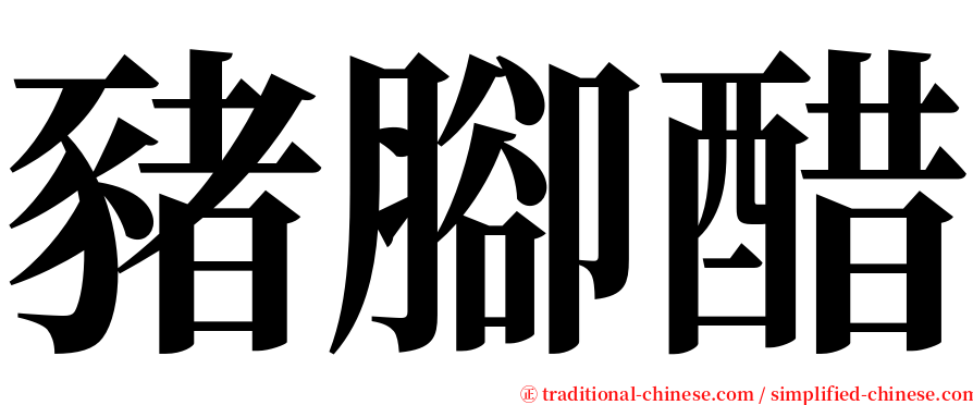 豬腳醋 serif font