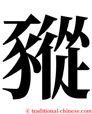 豵 serif font