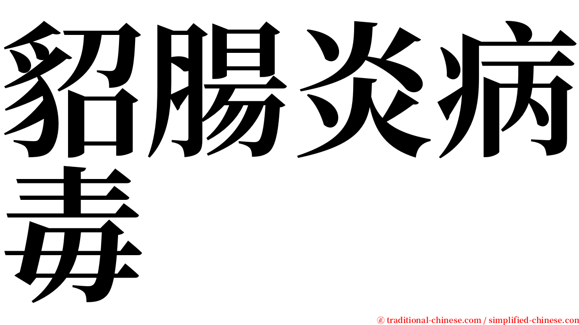 貂腸炎病毒 serif font