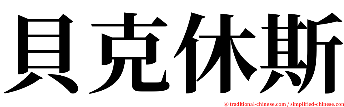 貝克休斯 serif font