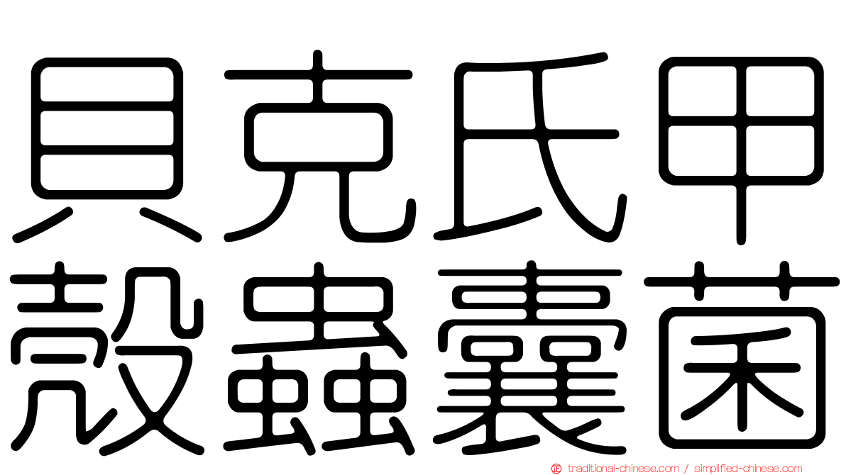 貝克氏甲殼蟲囊菌