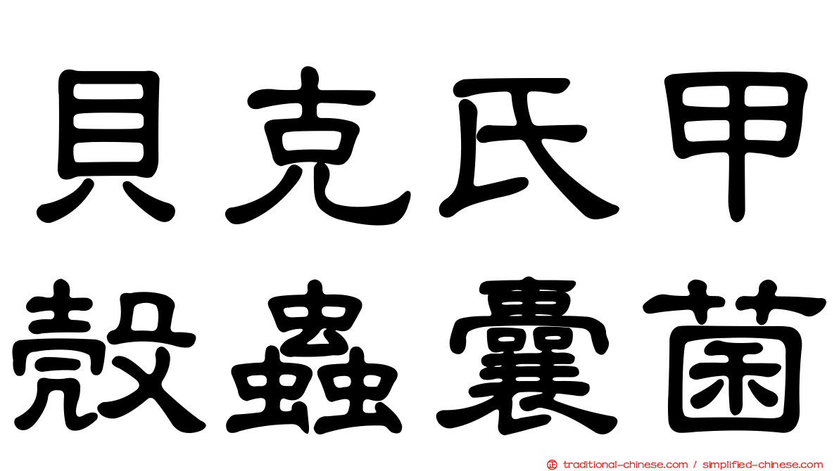 貝克氏甲殼蟲囊菌