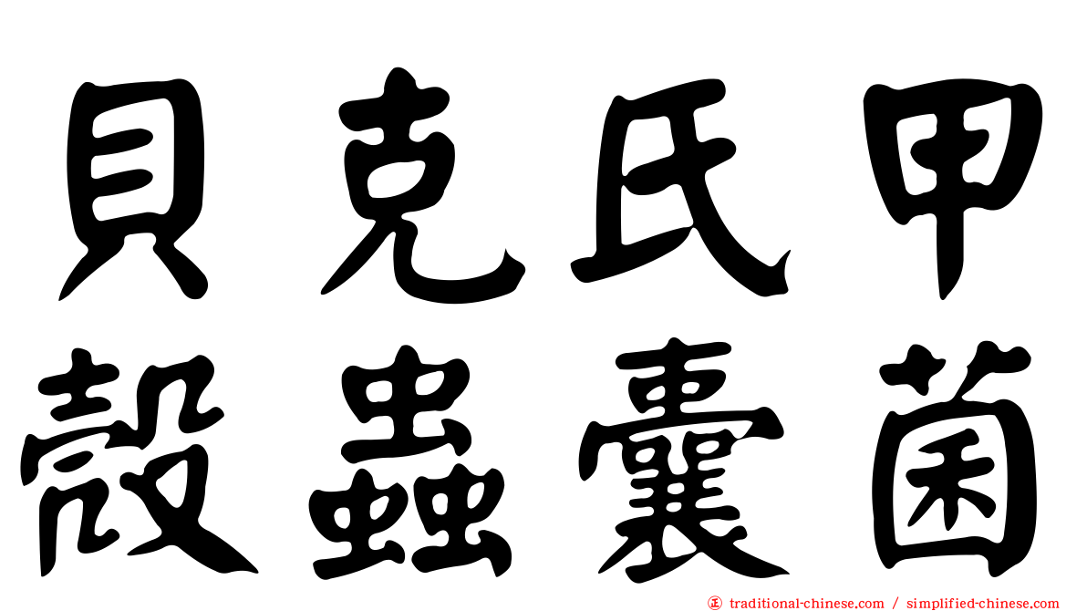 貝克氏甲殼蟲囊菌