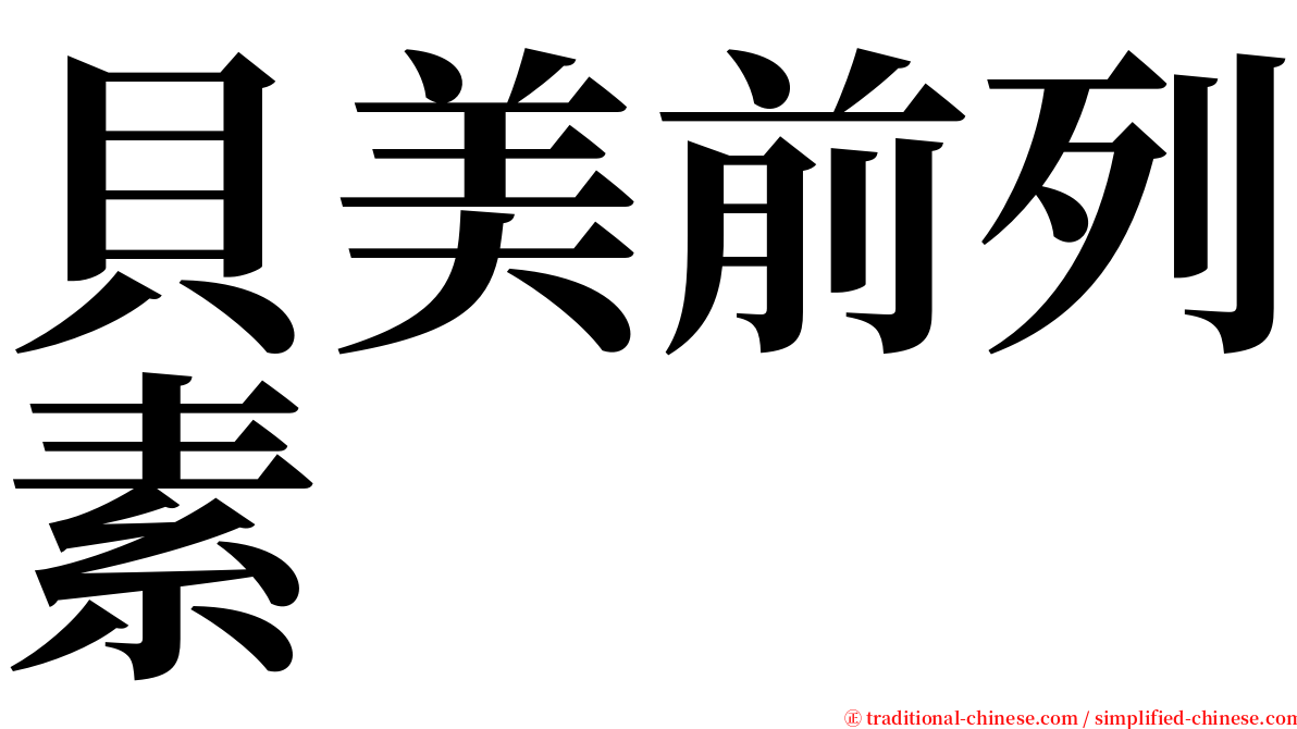 貝美前列素 serif font