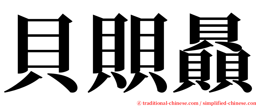 貝賏贔 serif font