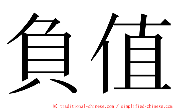 負值 ming font