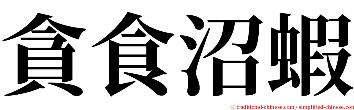 貪食沼蝦 serif font