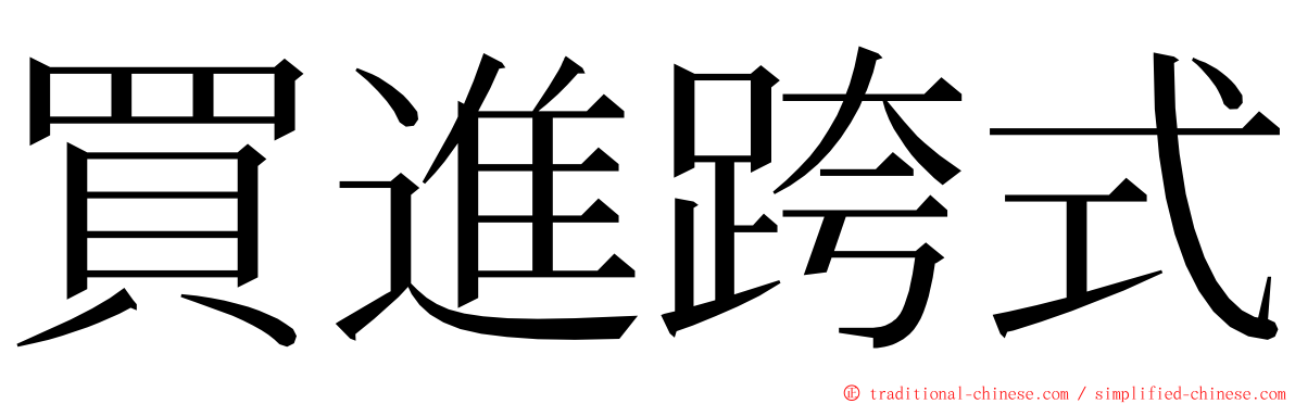 買進跨式 ming font