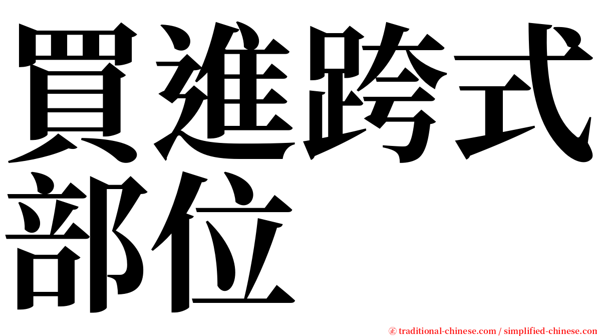 買進跨式部位 serif font