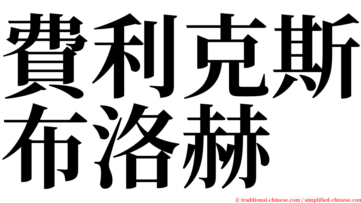 費利克斯布洛赫 serif font