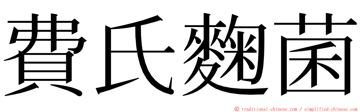 費氏麴菌 ming font
