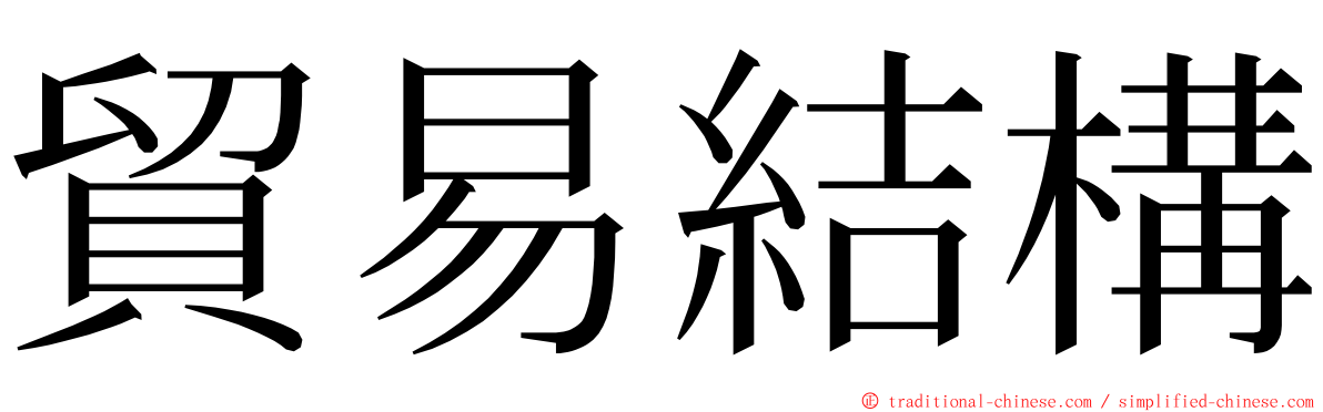 貿易結構 ming font