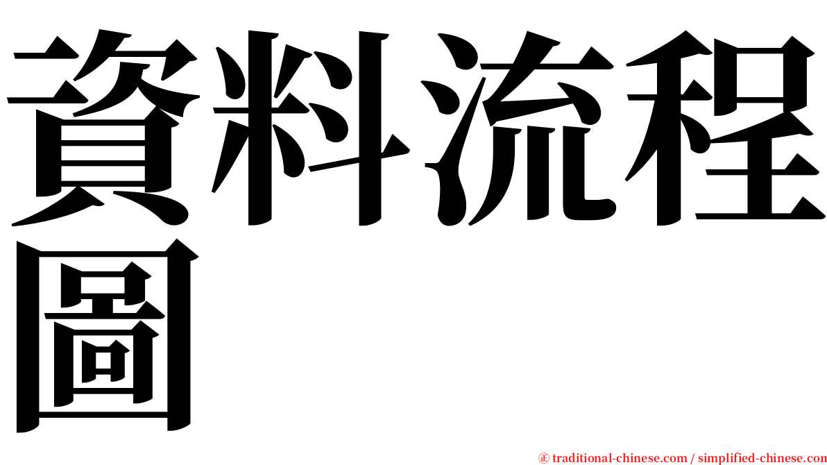 資料流程圖 serif font