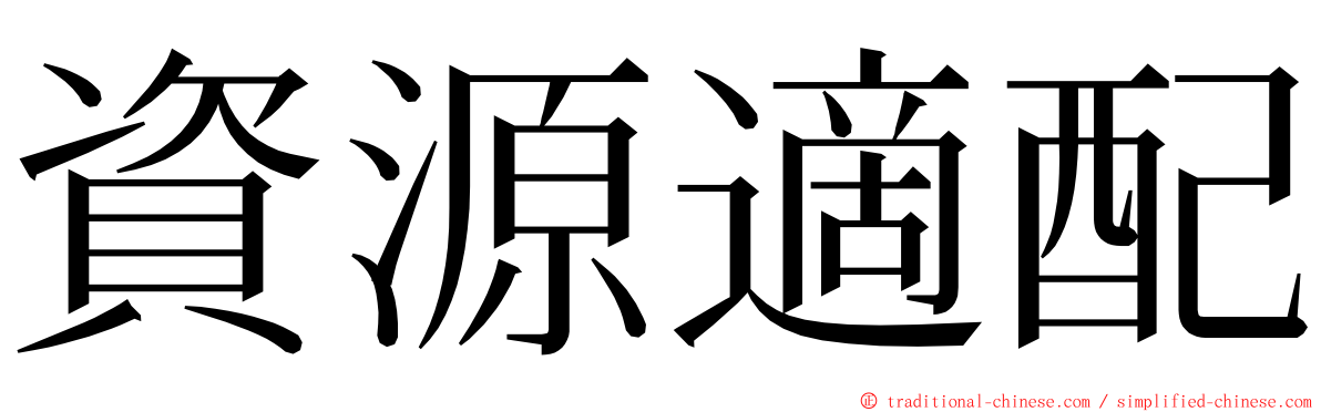 資源適配 ming font