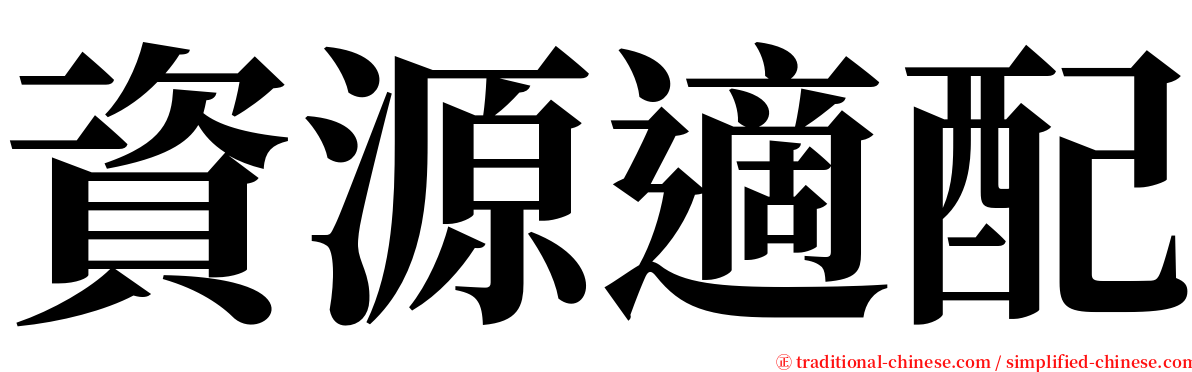 資源適配 serif font